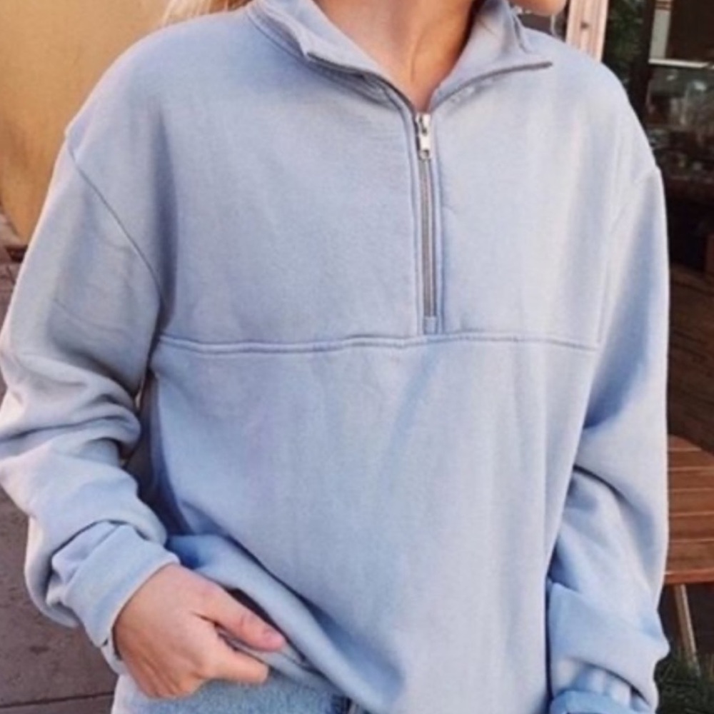 Brandy Melville Missy 1/4 Zip Pullover Sweatshirt